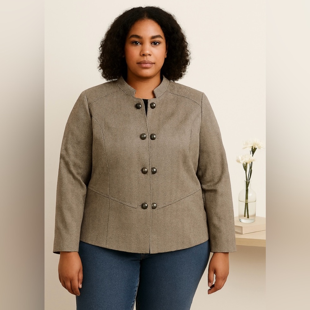 Lane Bryant Herringbone Blazer Sz 24 NWT